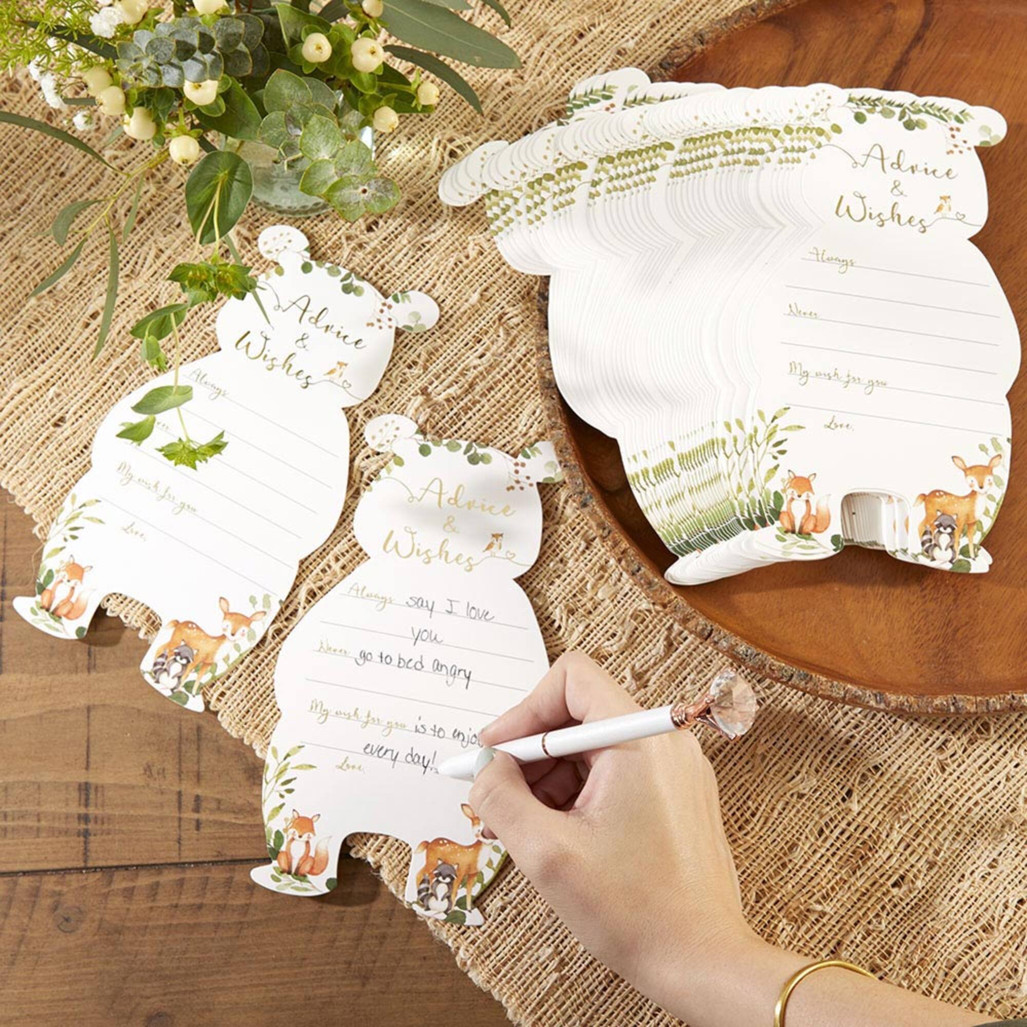 Kate Aspen® Woodland Baby Advice Card & Baby Shower Game Set